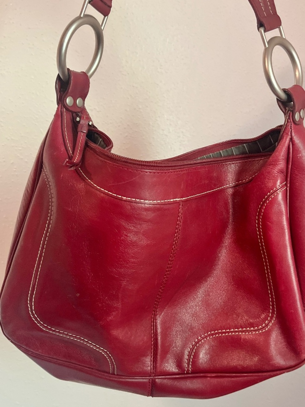 vintage y2k leather hobo bag - Kenneth cole